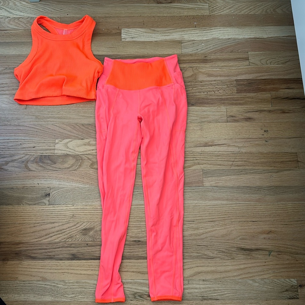 FP Movement Game Time Neon Coral/ Hot Pink Matching Set